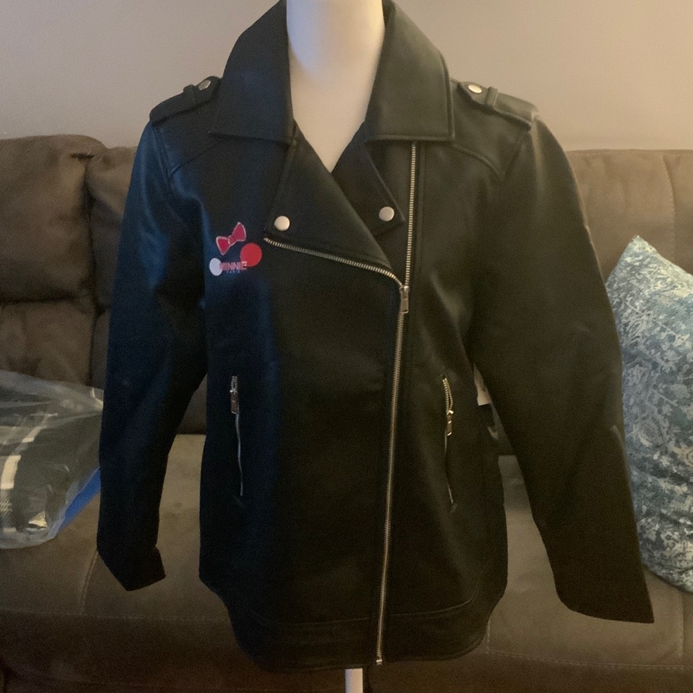 NWT Disney Mini Mouse Faux Leather Jacket